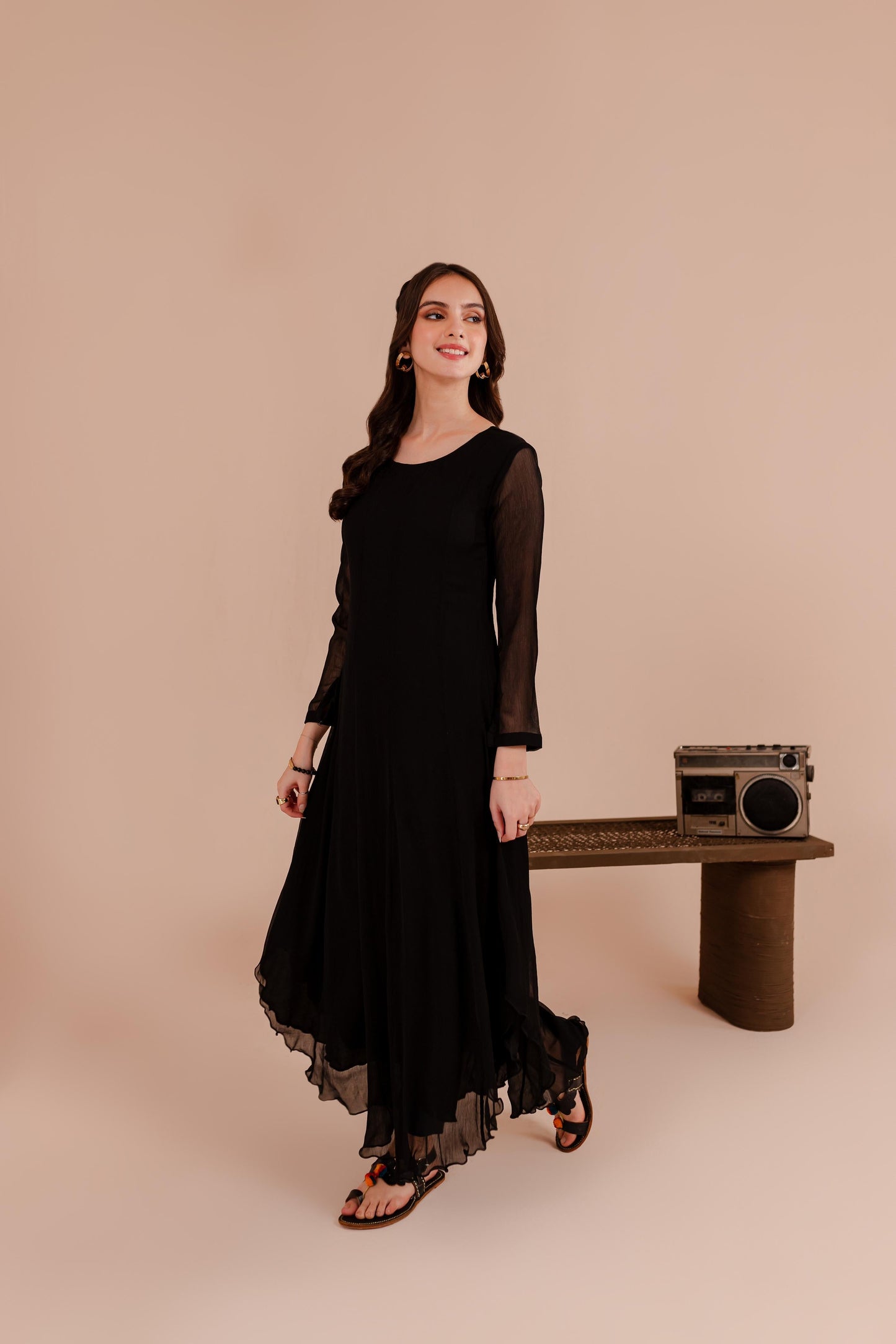 Black Chiffon Dress