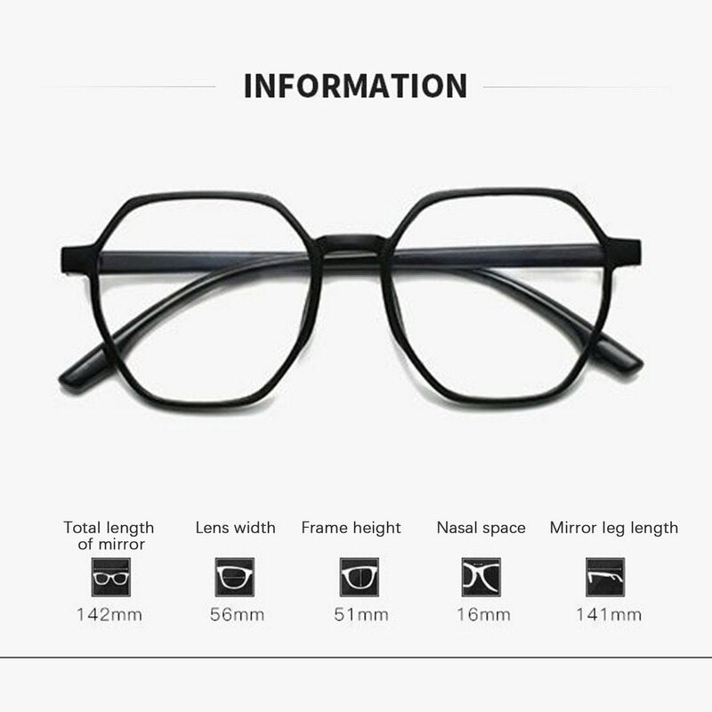 Transparent Lightweight  UV Eyeglasses