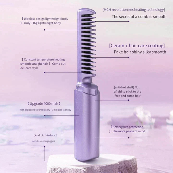 Portable Hair Straightener Comb