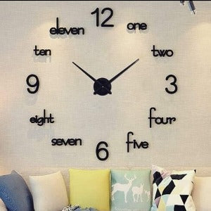 Acrylic Wall Clock with 12 inch Needles