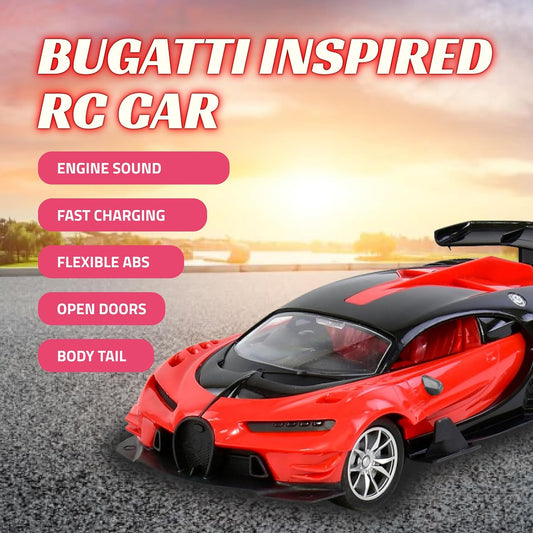 Remote Control High Speed Drift Red Bugatti Car