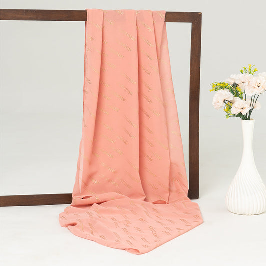 Dazzle Chiffon Hijab - Coral