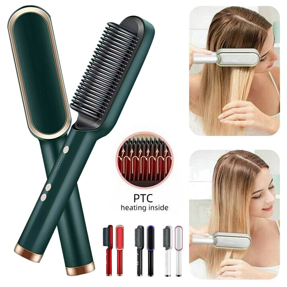 Hair Straightener Comb Brush