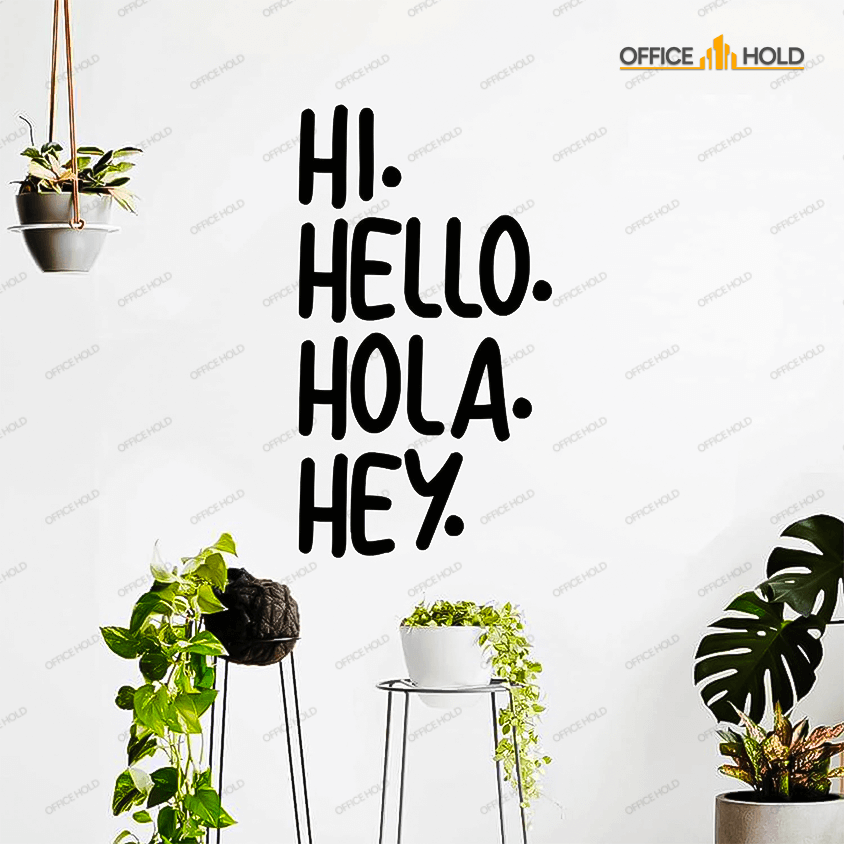 Hi Hello Hola Hey Multi-Language Wall Art Decor