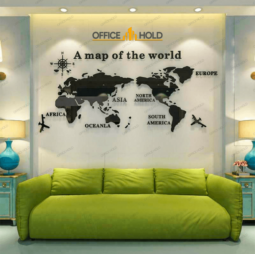 Hot! World Map 3D Design