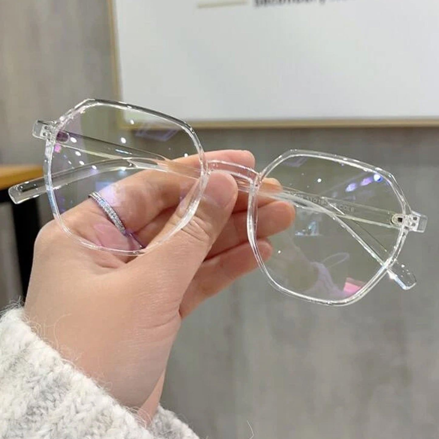 Transparent Lightweight  UV Eyeglasses