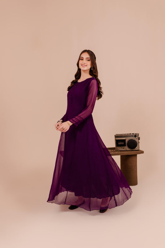 Purple Chiffon Dress