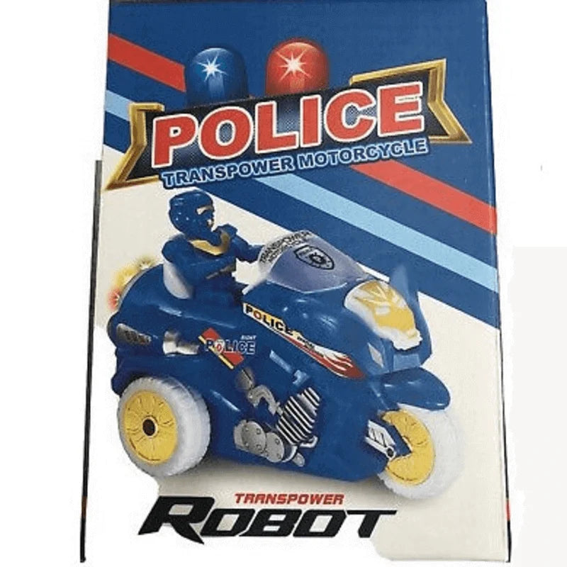 Police Transpower Robot Motorcycle Toy