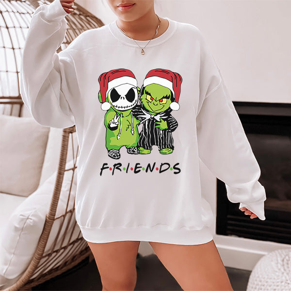 Jack and The Grinch Friends Sweatshirt - Christmas Sweatshirt - Sizes S to 5XL